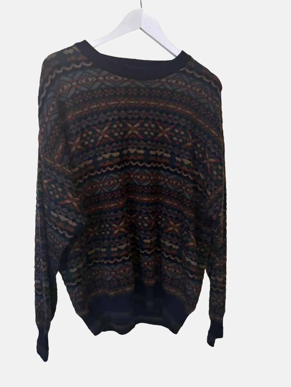 Vintage Magnificio Florence Made in Italy Geometric Knit Sweater XL